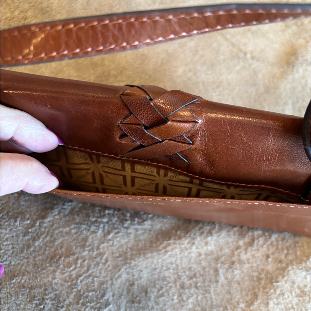 Lodis Traveller Elegant Brown Leather Crossbody Bag NEW - Picture 3 of 8